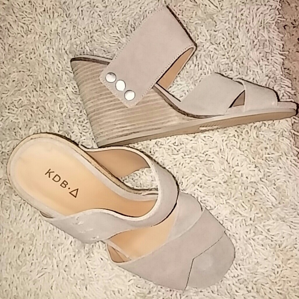 KDB sandal leather wedge heel